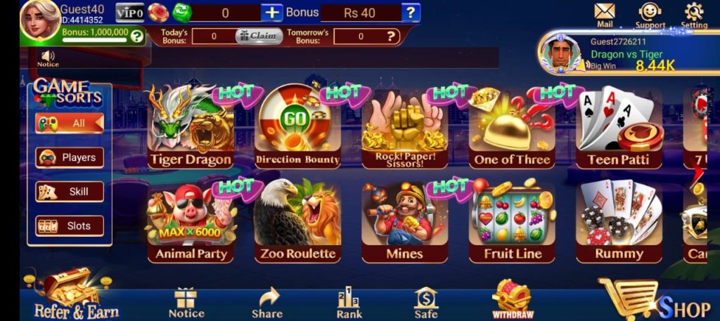 3LuckyBlue Game